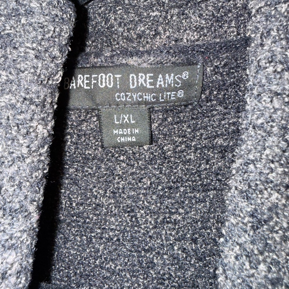 Barefoot Dreams Cozychic Lite Charcoal Open Front Cardigan - Picture 2 of 9